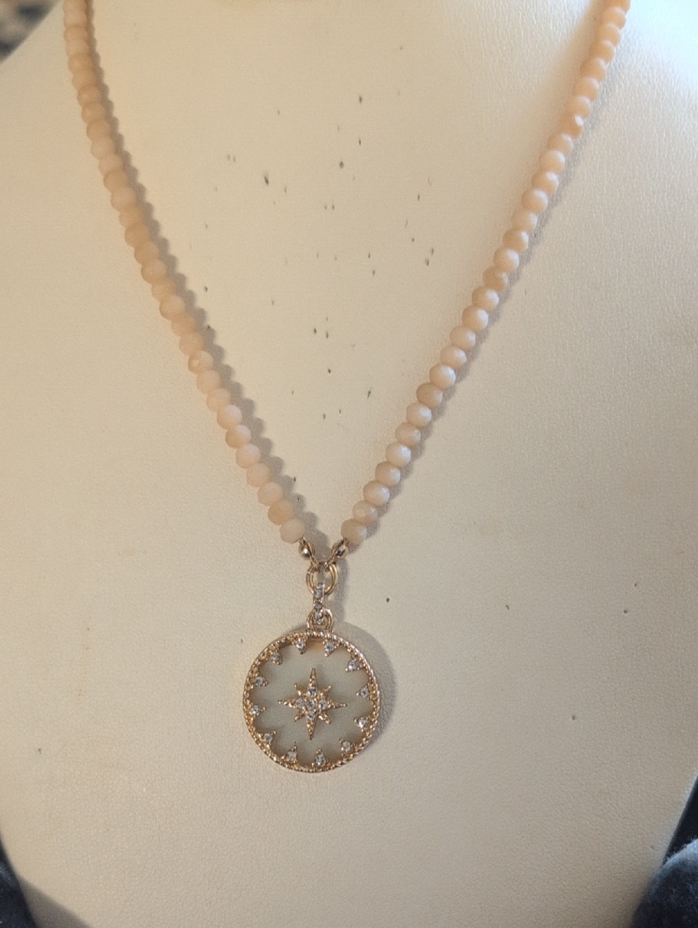 Park Lane Misty Beaded Starburst Pendant Necklace NWT Gold Trim